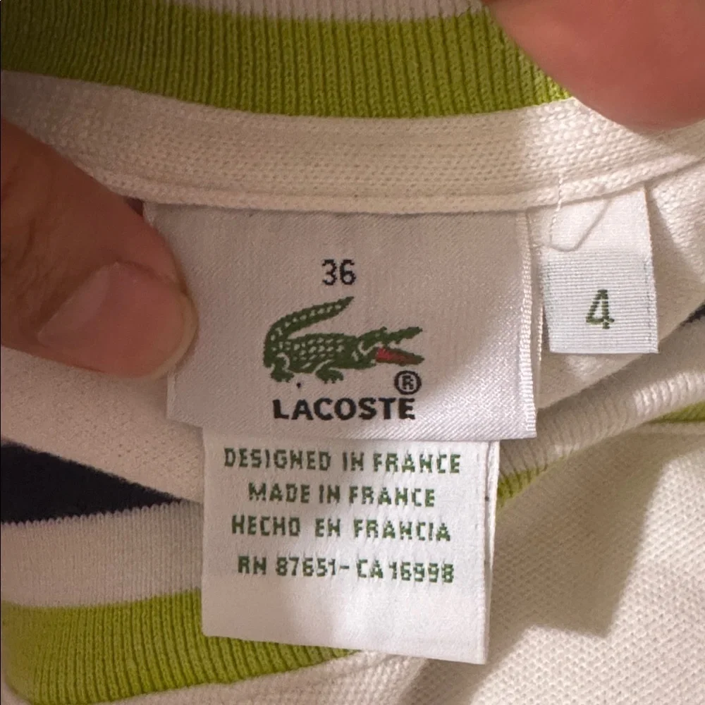 Lacoste Y2K Round Neck 1/2 Sleeves Top Tenis Activewear Preppy - Picture 6 of 7